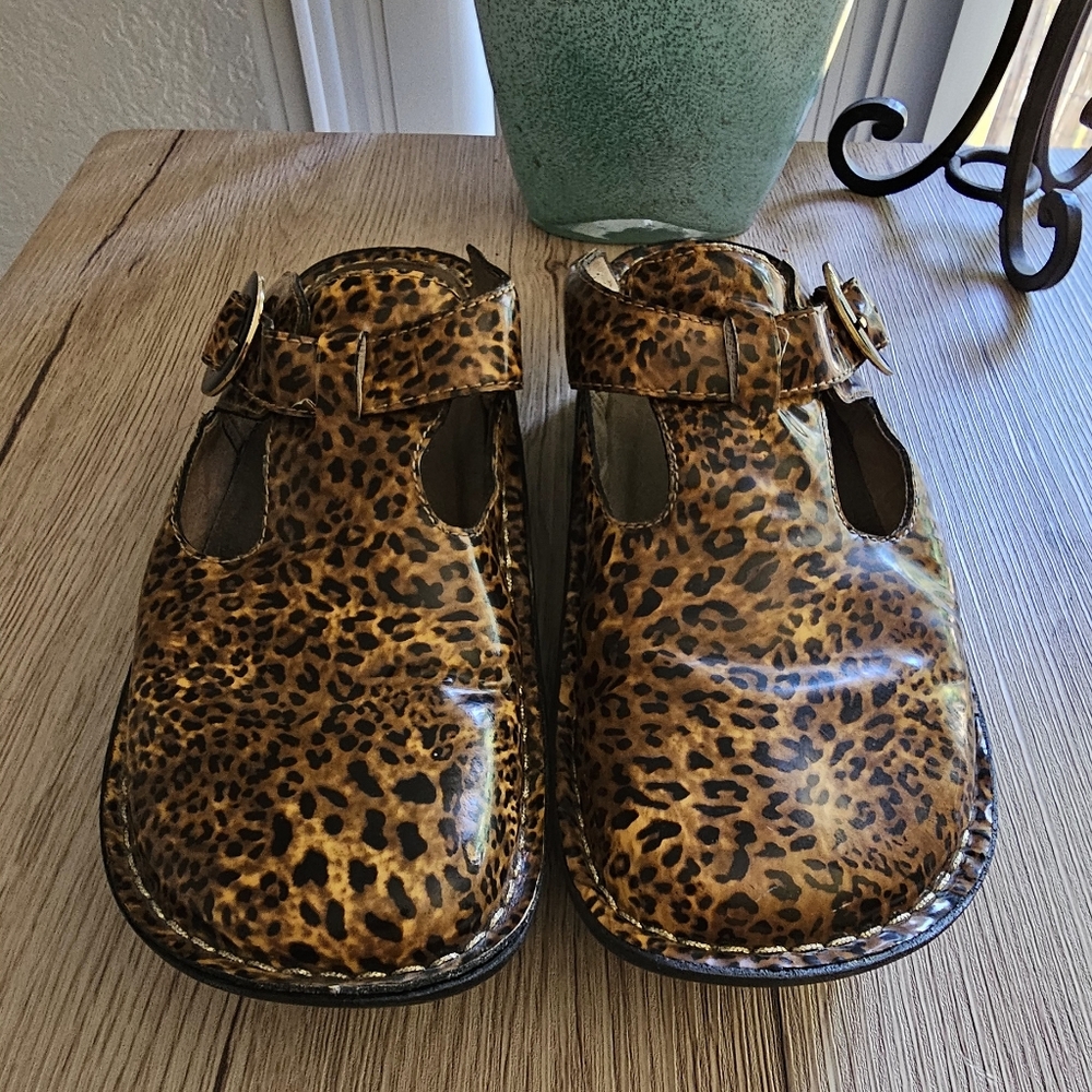 Alegria leopard platform mules/cloggs size 8.5 (EU 39) - Picture 2 of 8
